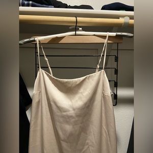 Satin slip light pink dress